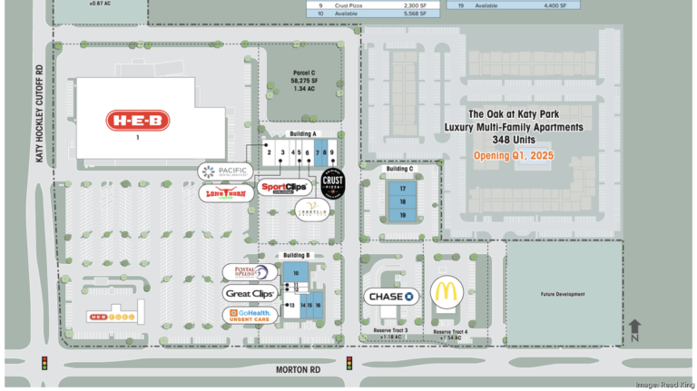 Apartment complex coming to 54-acre H-E-B-anchored retail center in Katy 1 Apartment complex coming to 54-acre H-E-B-anchored retail center in Katy