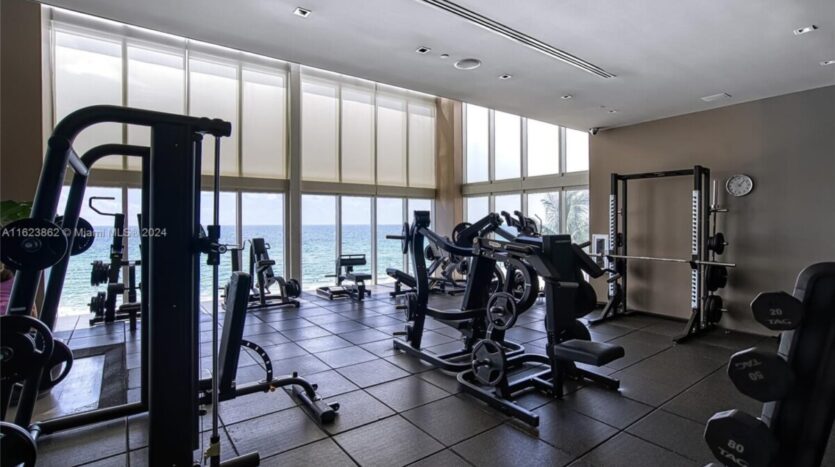 magnificent condo with breathtaking ocean view interior gym